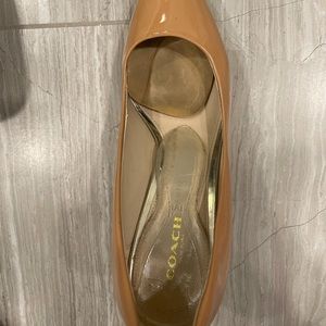 Coach patent leather platform heals